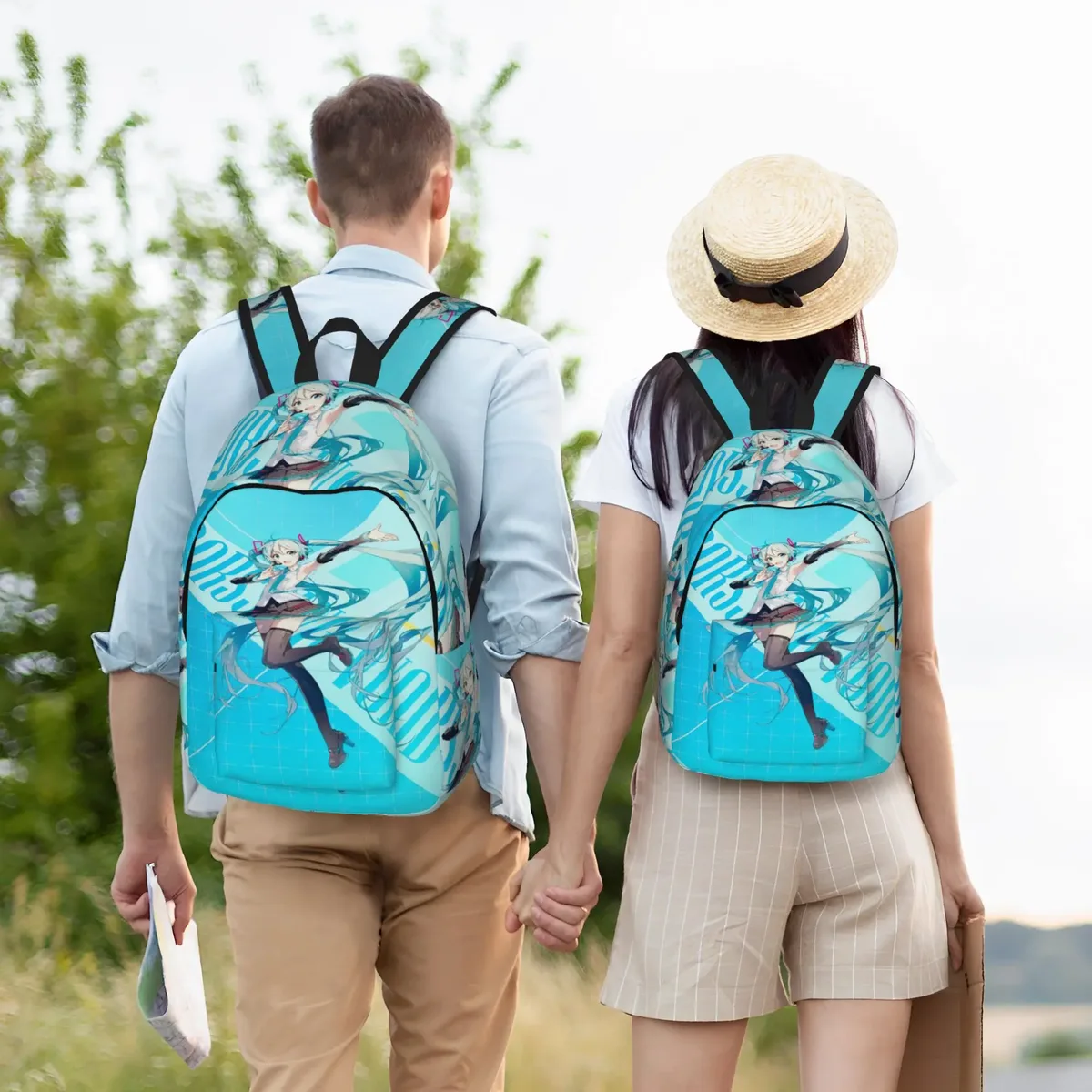 sac à dos classique hatsune miku, chanteuse, musique, anime, durable, pour étudiants, affaires, sac à bandoulière pour hommes et femmes, sac à dos pour le collège