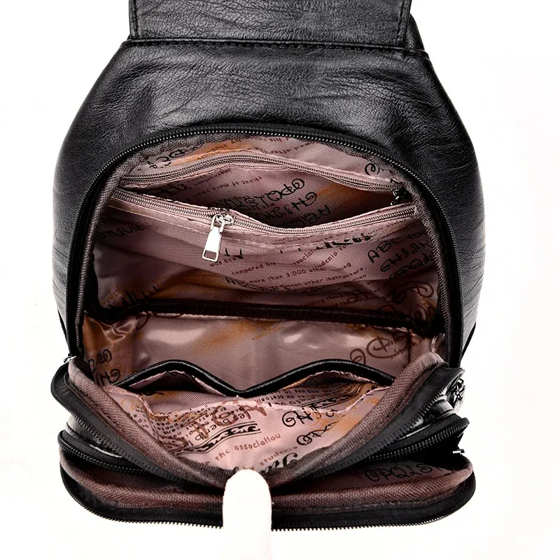 mode en cuir souple femmes sac à dos de haute qualité durable femme voyage sac à dos fermeture éclair bandoulière conception femmes sac à dos