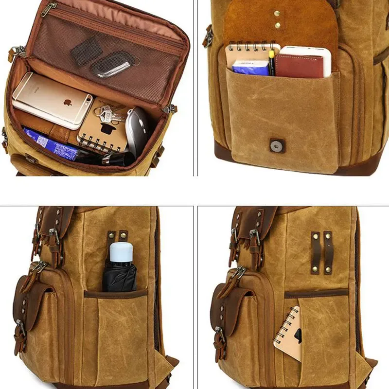 sac pour appareil photo dslr, sac à dos en toile batik, sac de photographie étanche, sac de rangement résistant à l'usure pour l'extérieur, nouvelle collection
