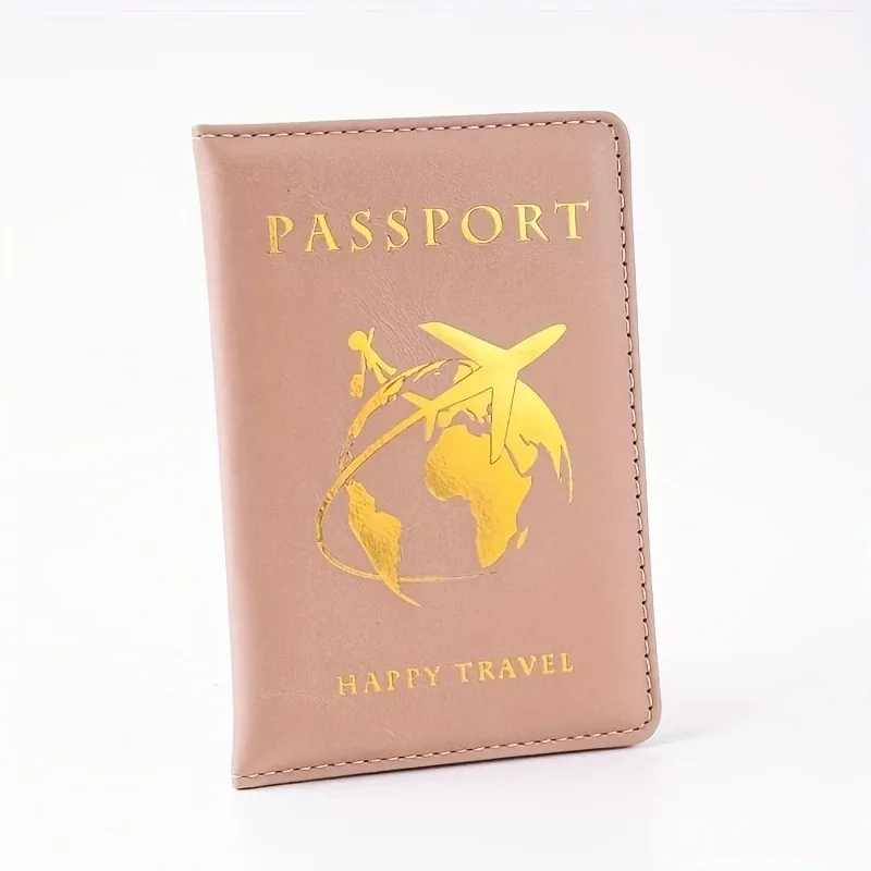 1 porte-passeport haut de gamme – portefeuille de voyage compact et pliable avec motif carte du monde pour carte de vaccination et carte d'identité