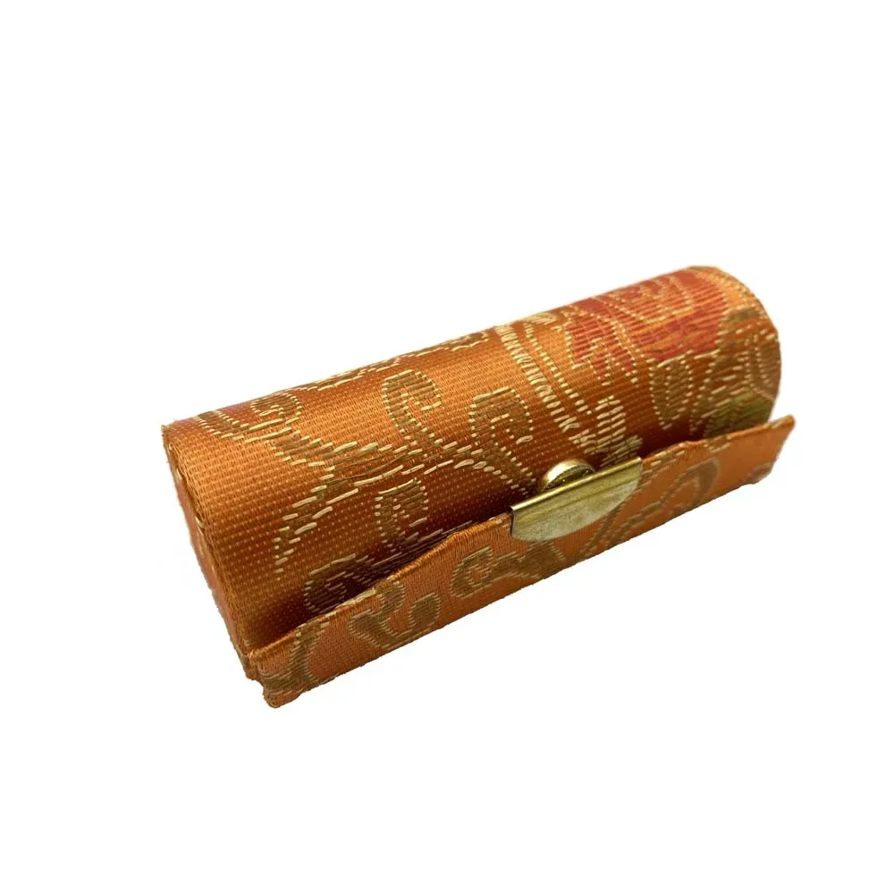 étui à rouge à lèvres en jacquard à fleurs, boîte à bijoux unique, étui de rangement de brillant à lèvres, sacs à cosmétiques avec miroir, boîte de rangement de maquillage pour femmes