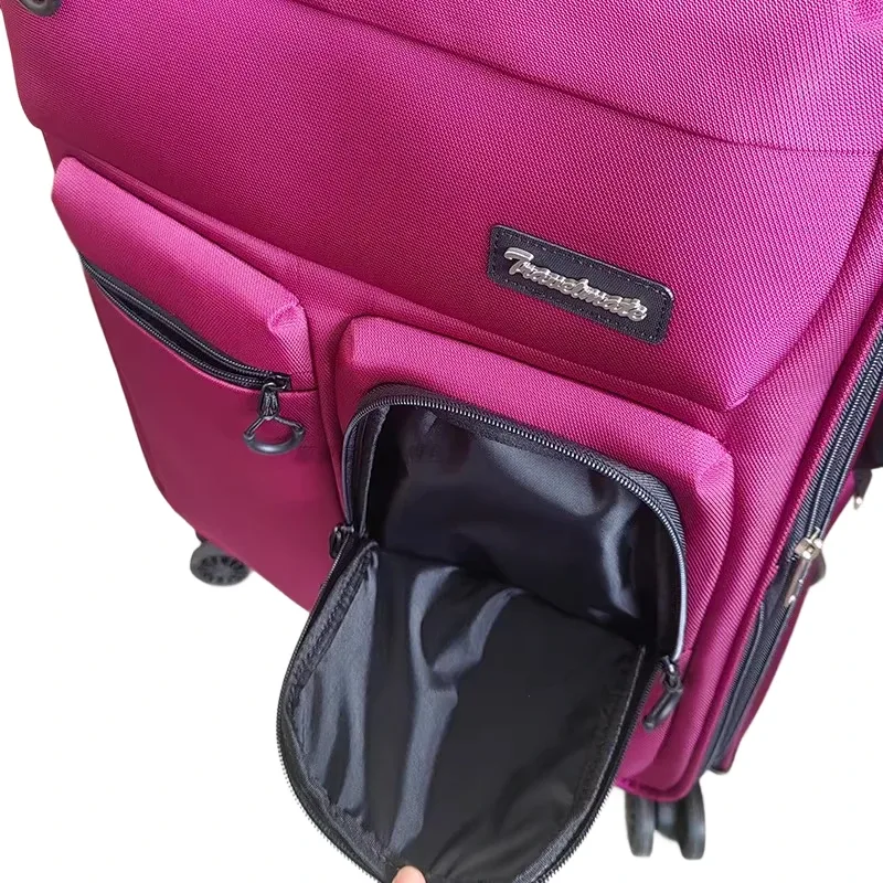 valise de voyage non tissée ultralégère extensible - bagage trolley de grande capacité avec roulettes (20/24/28 pouces)