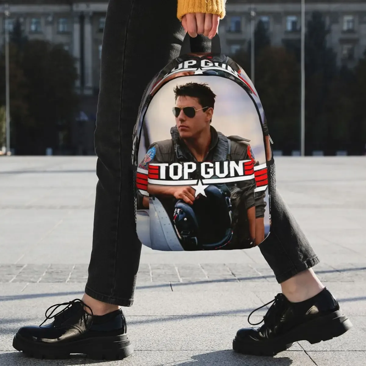 top gun tom cruise maverick sac à dos étudiant garçons filles bookbag enfants sac d'école ordinateur portable sacs à bandoulière pour hommes femmes