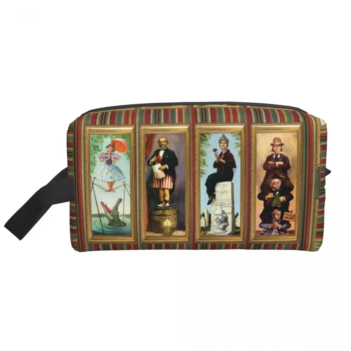 trousse de toilette de voyage personnalisée, mignonne, extensible, pour manoir hanté, maquillage, cosmétique, trousse de rangement, pour femme