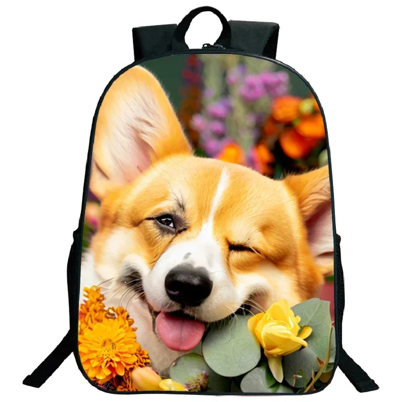 sac à dos imprimé de troupeau des contribuables allemands, grande capacité, sacs d'école pour garçons et filles, sac à dos mignon pour chien corgi husky, sac de voyage étanche, cartable