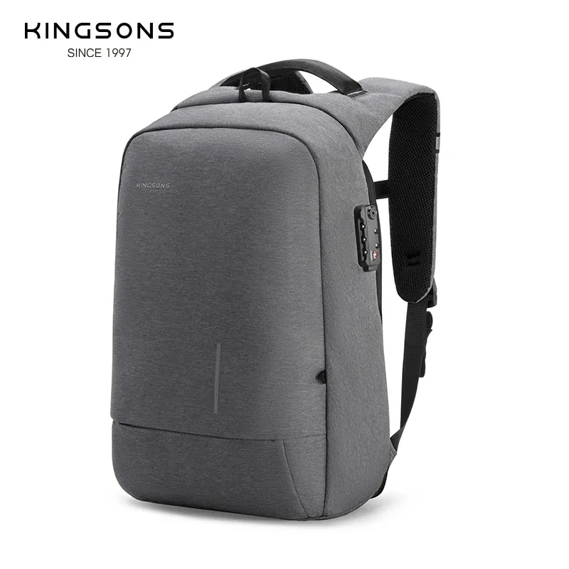 kingsons-sac à dos antivol pour hommes et femmes, sac d'école, sac à dos pour ordinateur portable 15.6 ", 17.3", sac de voyage à main mochila