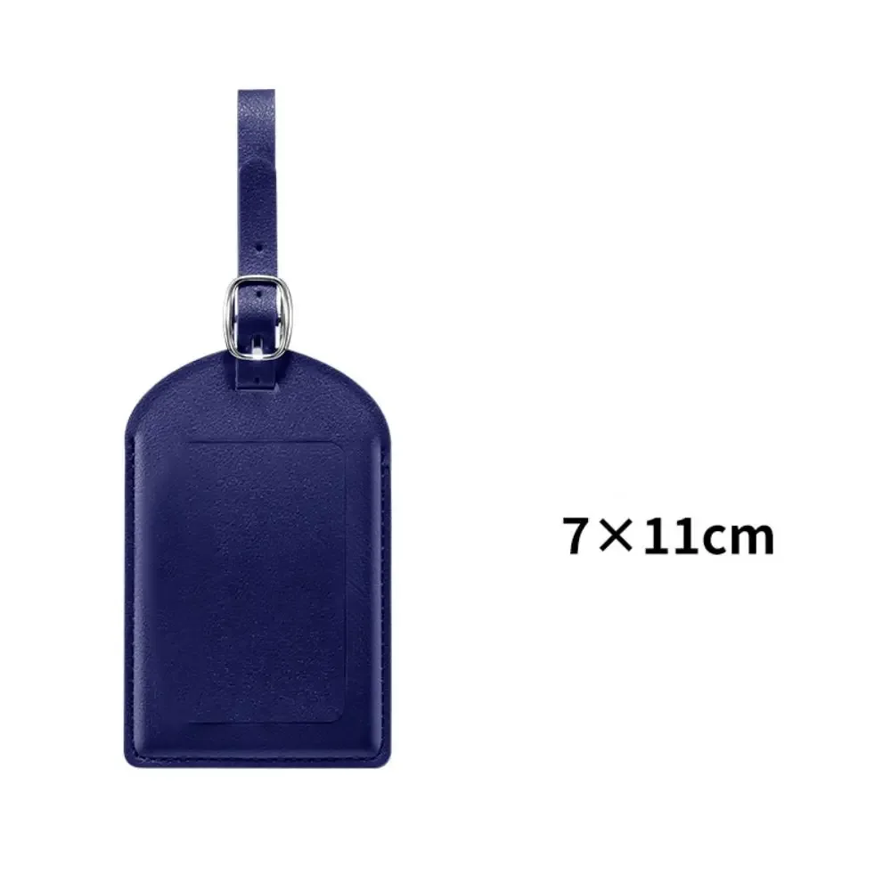 étiquettes de bagage en cuir pu pour femme, étiquette d'adresse de valise durable, étiquette de sac d'embarquement créative, anti-perte, haute qualité