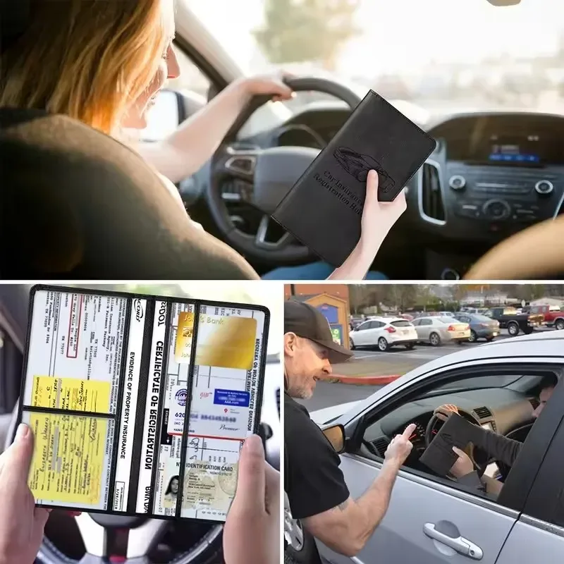 porte-documents de voiture en faux cuir de qualité supérieure/porte-passeport couvre hommes/femmes id avion billet passeport organisateur accessoires de voyage
