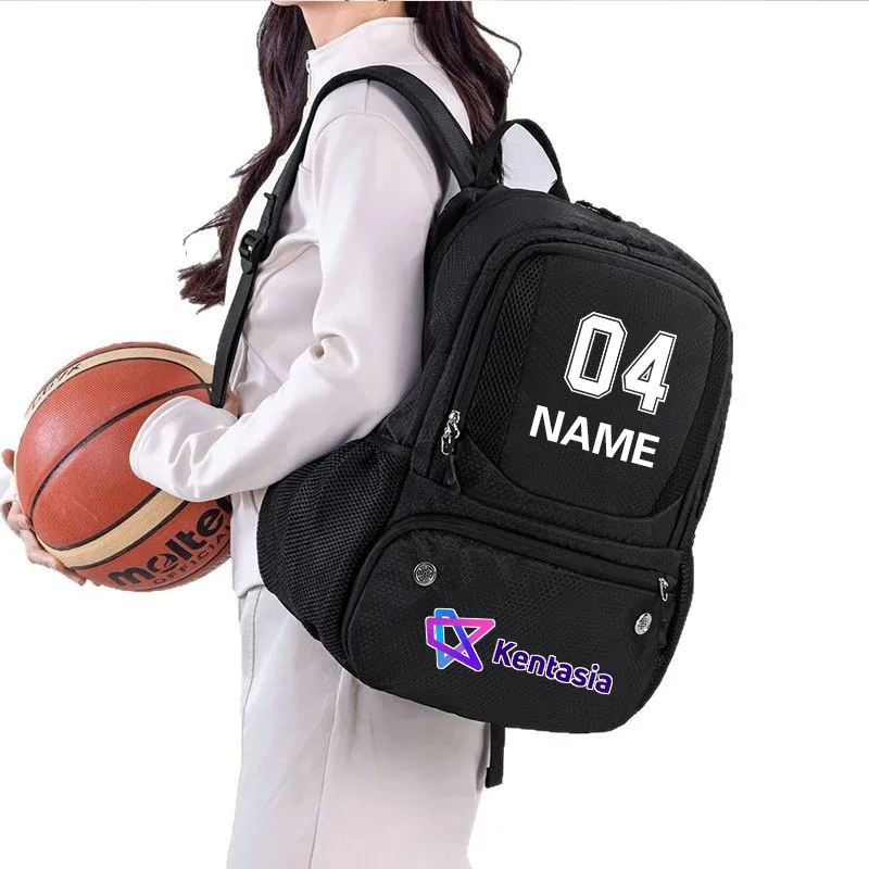 sac à dos de sport personnalisé, sac de basket-ball, sac à dos d'entraînement de football, sac de rangement de volley-ball, match d'équipe, numéro de logo imprimé