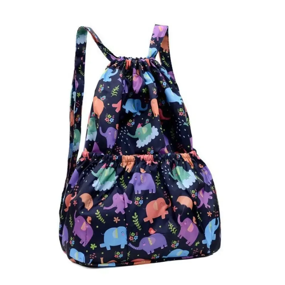 sac à provisions portable étanche en polyester pour dames, sacs à dos de grande capacité, sac à bandoulière de proximité, imprimé floral décontracté