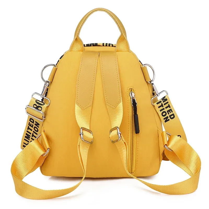 femmes sac à dos décontracté lettre multi-fonction multi poche voyage sacs à dos femme sac d'école pour adolescente sacs à bandoulière petit