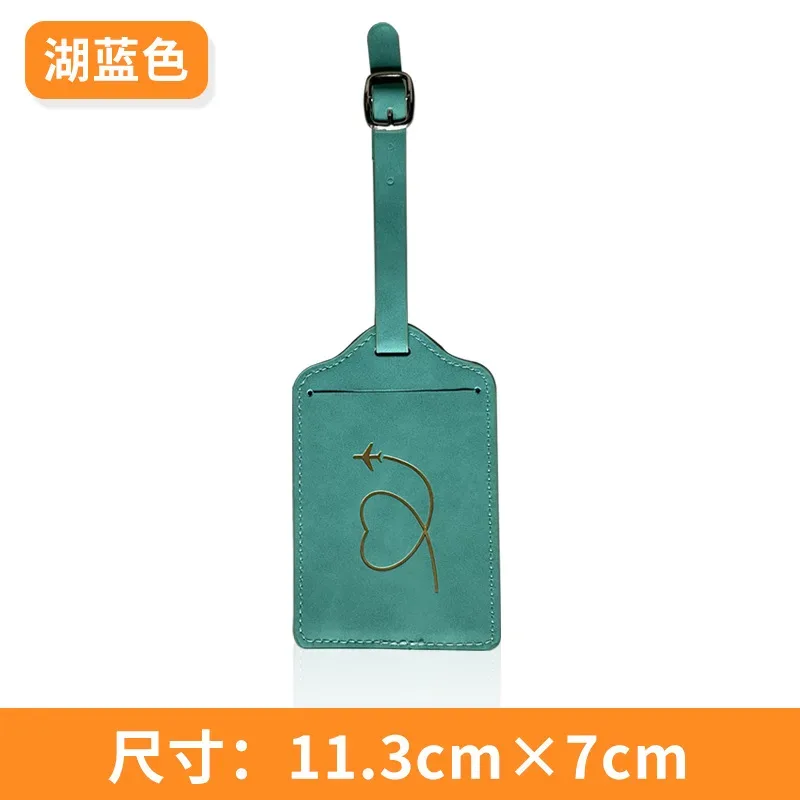 étiquette de bagage créative en pu pour femmes et hommes, étiquettes de valise, nom, identification, adresse, étiquettes de sac pour bagages, accessoires de voyage