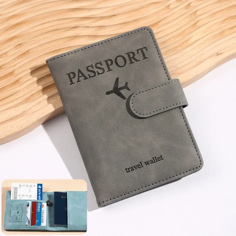 porte-passeport antimagnétique et antivol, étui de voyage, portefeuille pour cartes de crédit, livre de passeport en cuir pour femmes et hommes