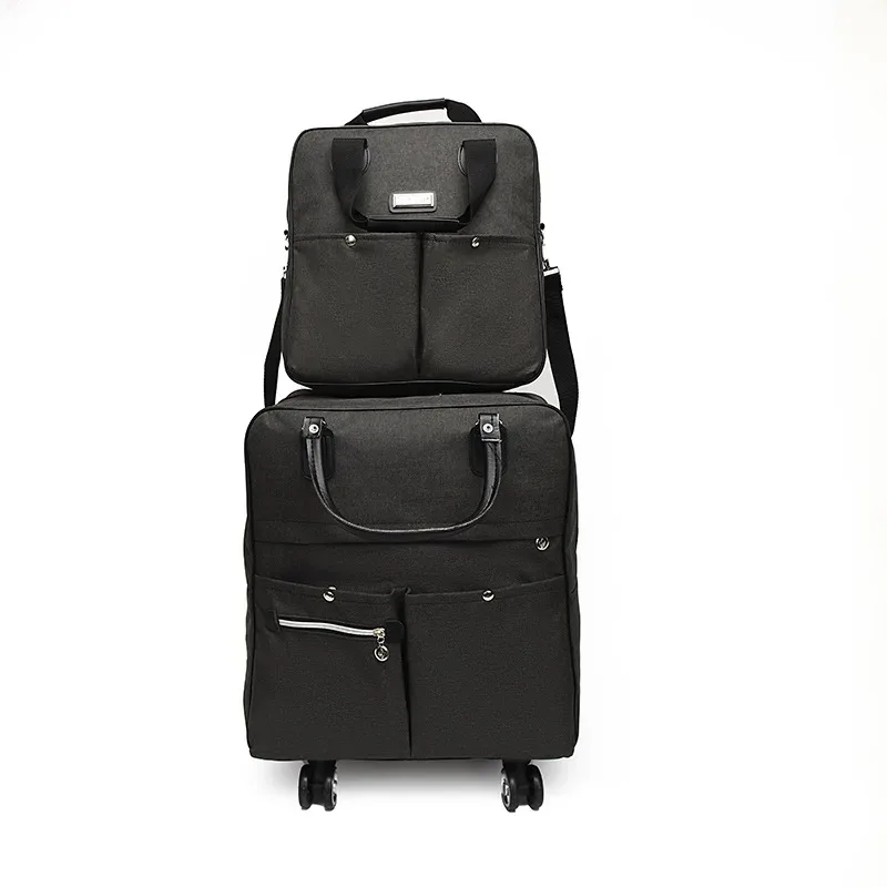 sac à roulettes pour femmes, sac à dos de voyage pour filles, sacs à roulettes de grande capacité, sac de voyage, valise, 2 pièces/ensemble, 2022