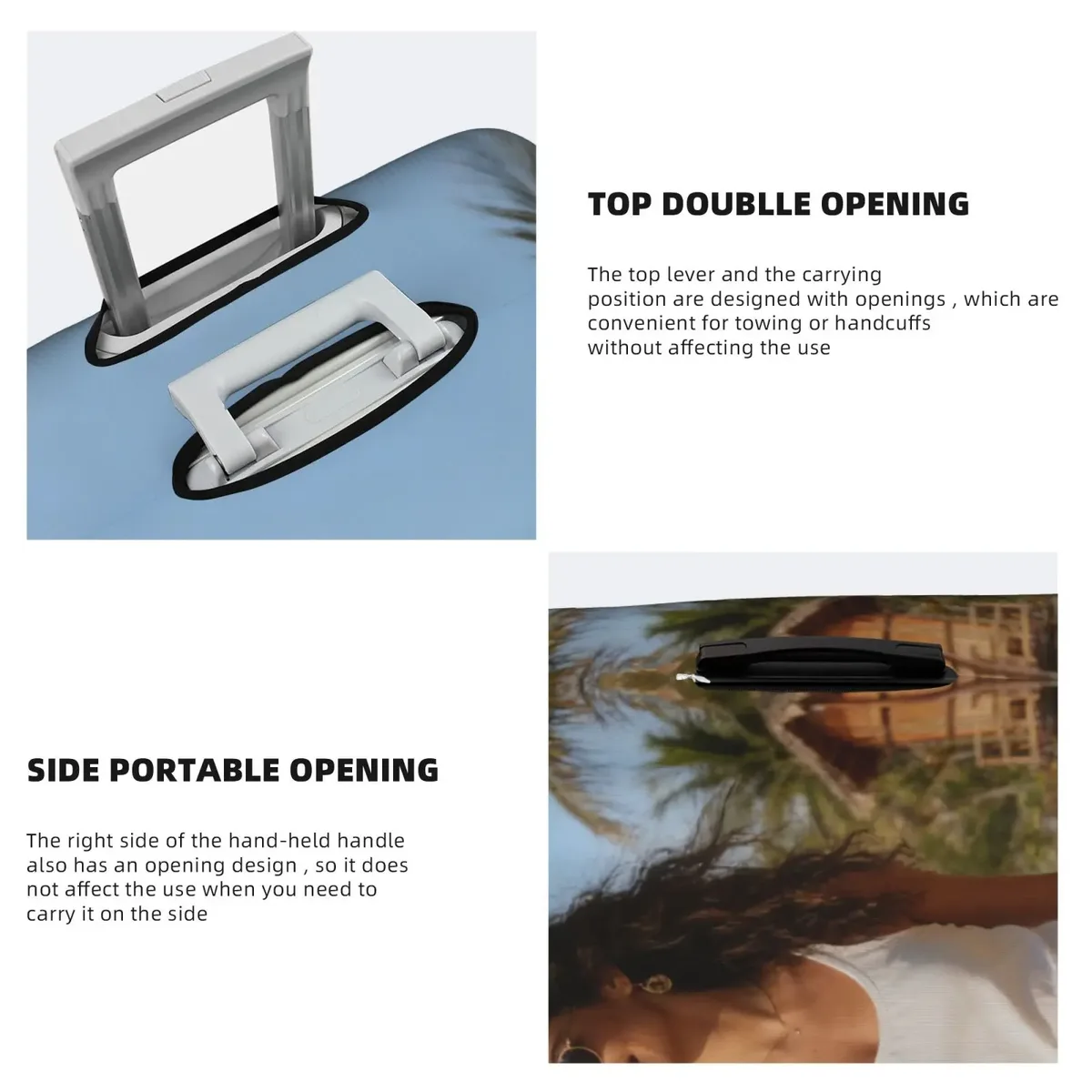 housse de bagage personnalisée avec logo, élastique, votre design ici, housse de protection pour valise de voyage, convient aux valises de 18 à 32 pouces