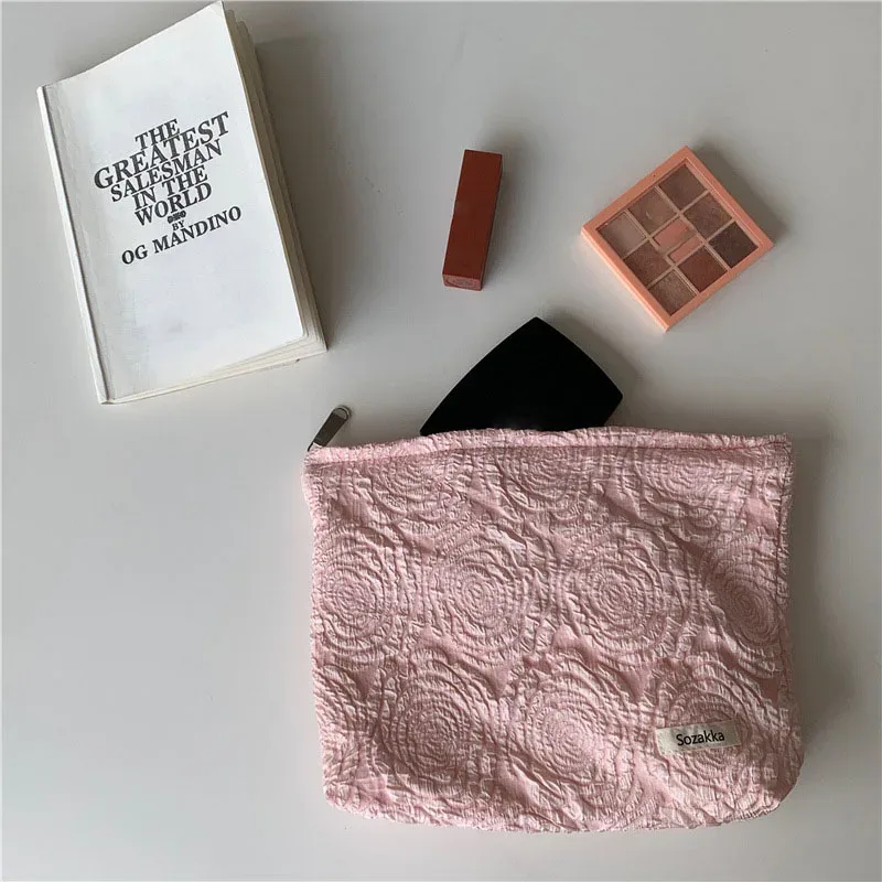 trousse à cosmétiques imprimée de fleurs pour femmes, trousse à crayons, trousse de voyage pour la présidence, trousse de maquillage florale mignonne, rouge à lèvres, pinceaux de maquillage, sac de rangement en poudres