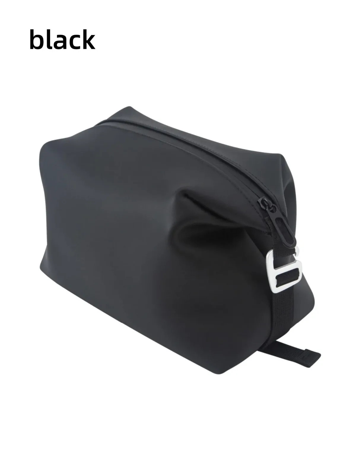 un sac de toilette et de maquillage de voyage en silicone, élégant, simple, uni et de haute qualité pour femmes, avec un crochet en métal, léger et facile à transporter, doté d'une texture lisse et de propriétés anti-froissement, un sac de bain multifonctionnel, idéal pour les voyages, les déplacements professionnels, les dortoirs étudiants, les cadeaux de saint-valentin pour petites amies, amies et personnes âgées, un article indispensable, un sac de maquillage pour femmes, un organisateur de salle de bain élégant, peut servir à ranger et organiser le maquillage, les produits de soins de la peau, les articles de toilette et les nécessités quotidiennes.
