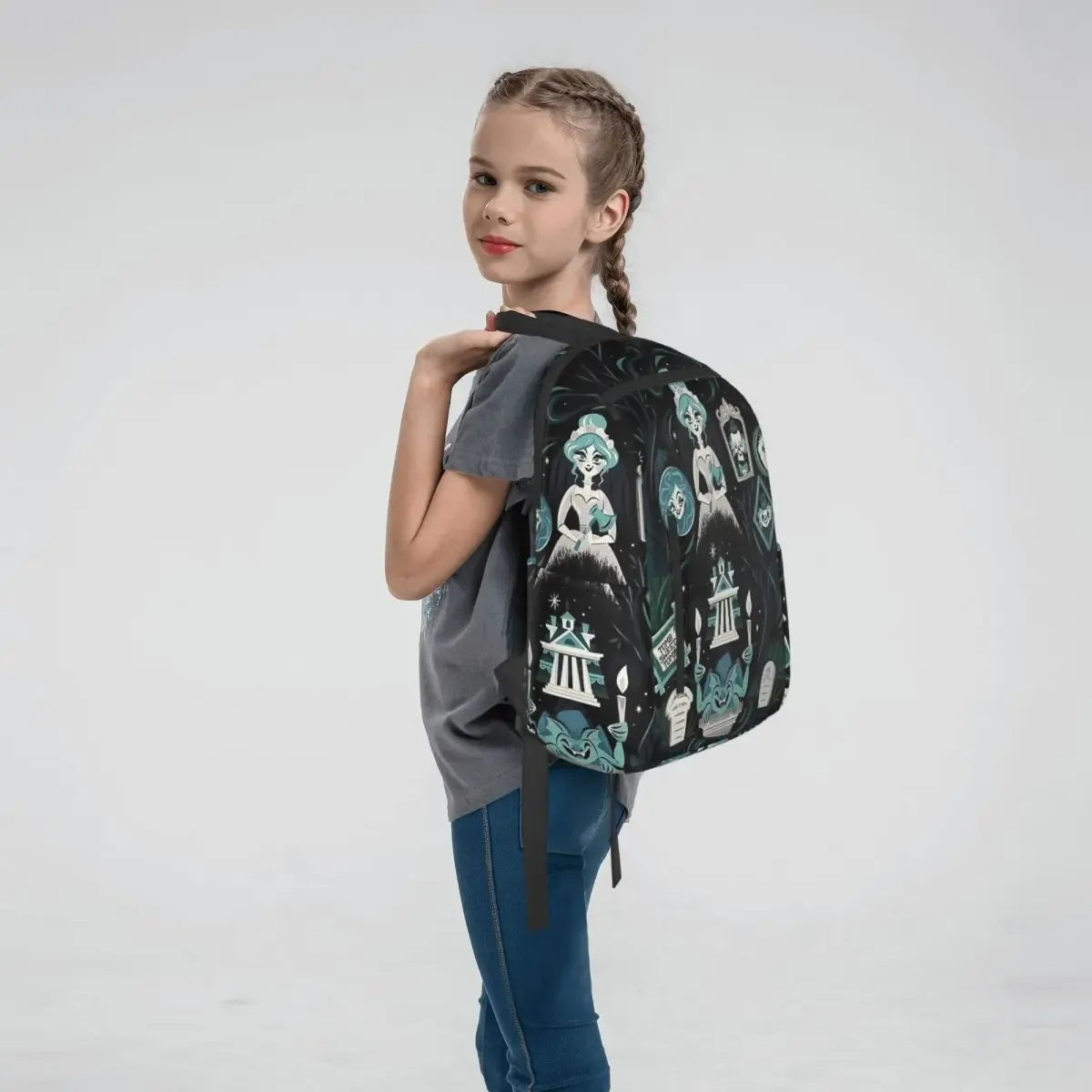 sac à dos haunted mansion pour étudiants, garçons et filles, sac d'école pour enfants, sac à bandoulière pour ordinateur portable pour hommes et femmes