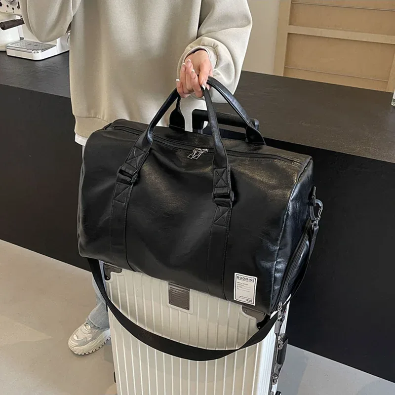 sac de sport en cuir de mode avec paquet de chaussures pour hommes et femmes bagages sac de voyage sport gym fitness sac à main hommes sac à bandoulière