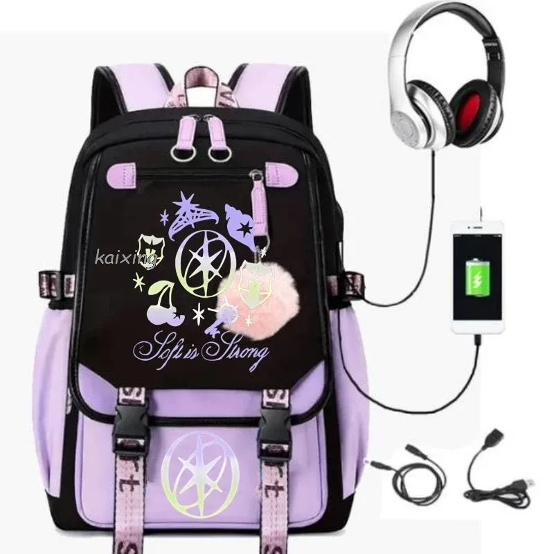 kawaii chaud katseye drôle impression sacs à dos doux capacité étudiant cartable collège étudiant patchwork ordinateur portable simple mochilas