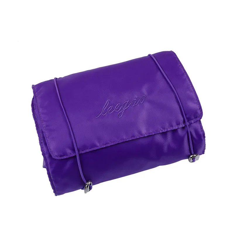 nouveau sac de maquillage pour femmes 4 en 1, sacs de rangement pliables et détachables en maille de nylon, sac de toilette cosmétique de voyage portable de grande capacité