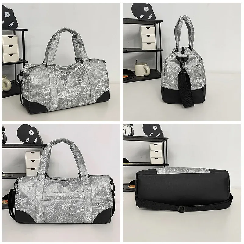 sac de voyage personnalisé avec logo imprimé, sac de sport avec séparation sèche et humide, sac de danse de yoga, impression de photos, nom du sac de fitness
