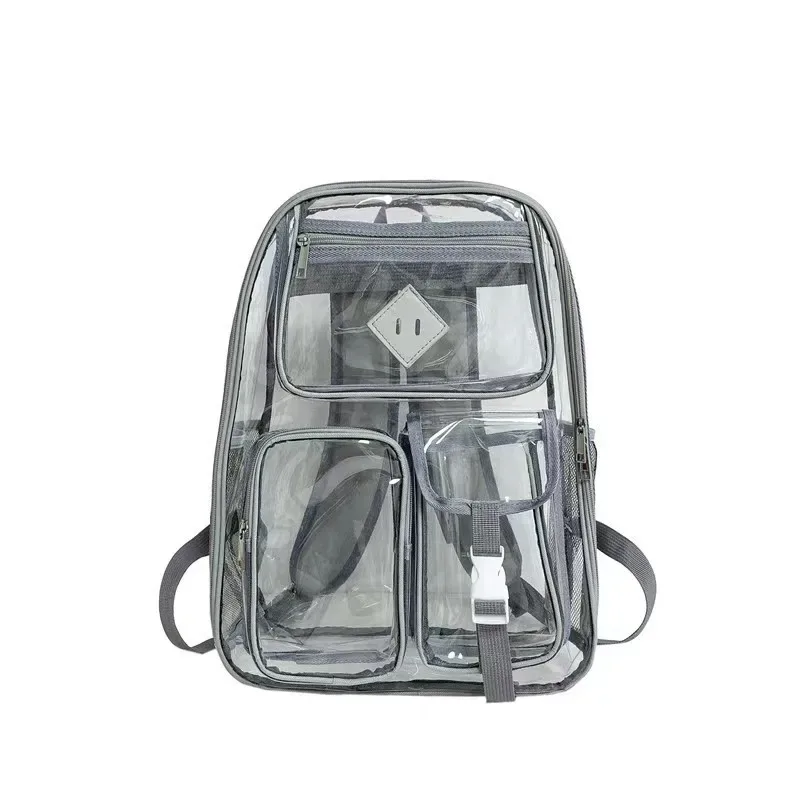 nouveau sac à dos adapté aux écoles, sac transparent en pvc robuste adapté aux champs sportifs