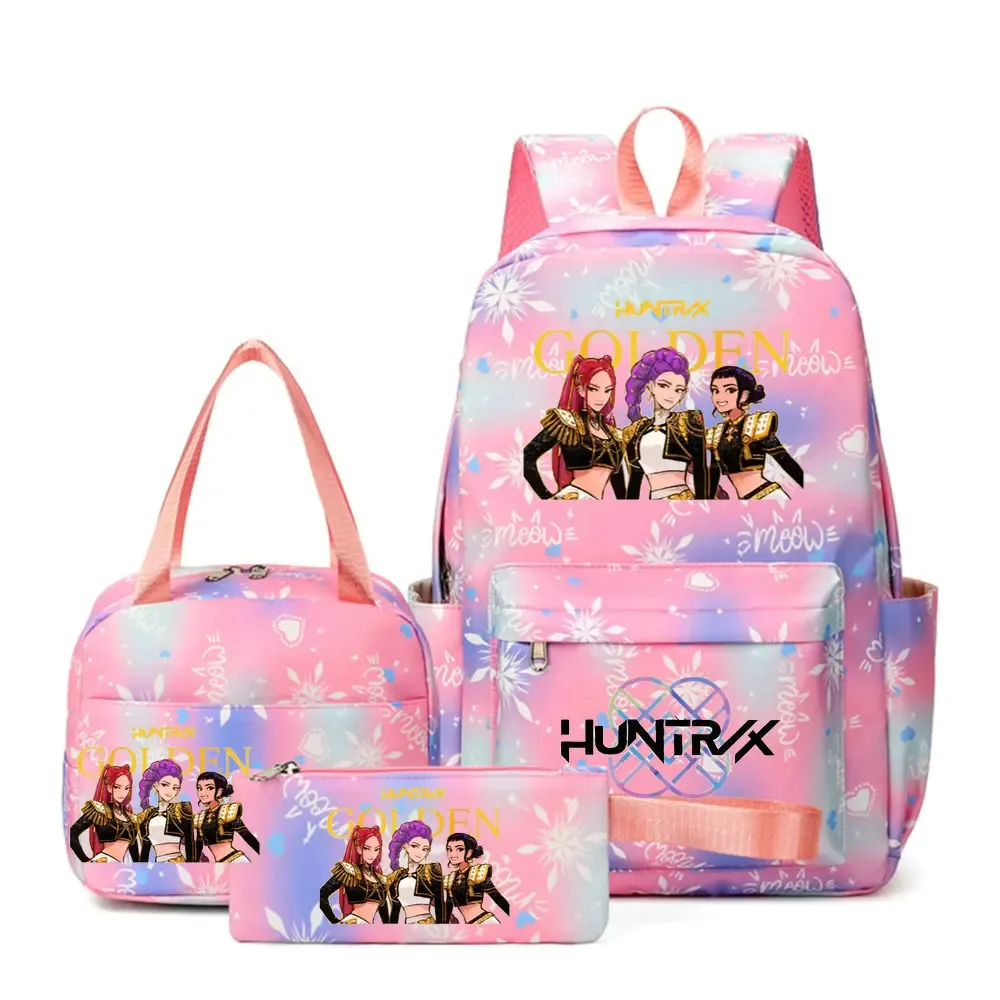sacs d'école imprimés kpop demon hunters pour enfants, sacs à dos pour ordinateur portable pour adolescentes et garçons, sacs de voyage pour femmes