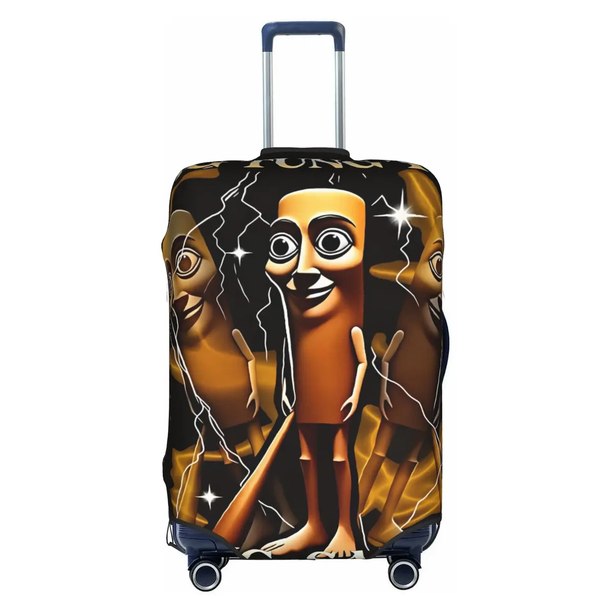 housse de protection élastique pour valise, motif humoristique italien tung tung tung sahur funk, convient aux valises de 18 à 32 pouces