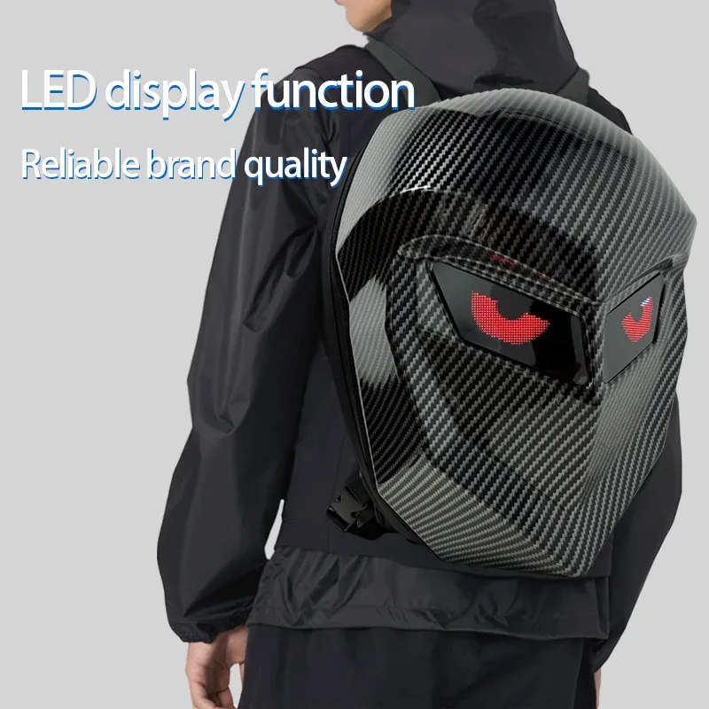 sac à dos led pour homme coque rigide led moto casque de cyclisme sac à dos pour femme voyage d'affaires sacs à dos d'ordinateur portable étanche