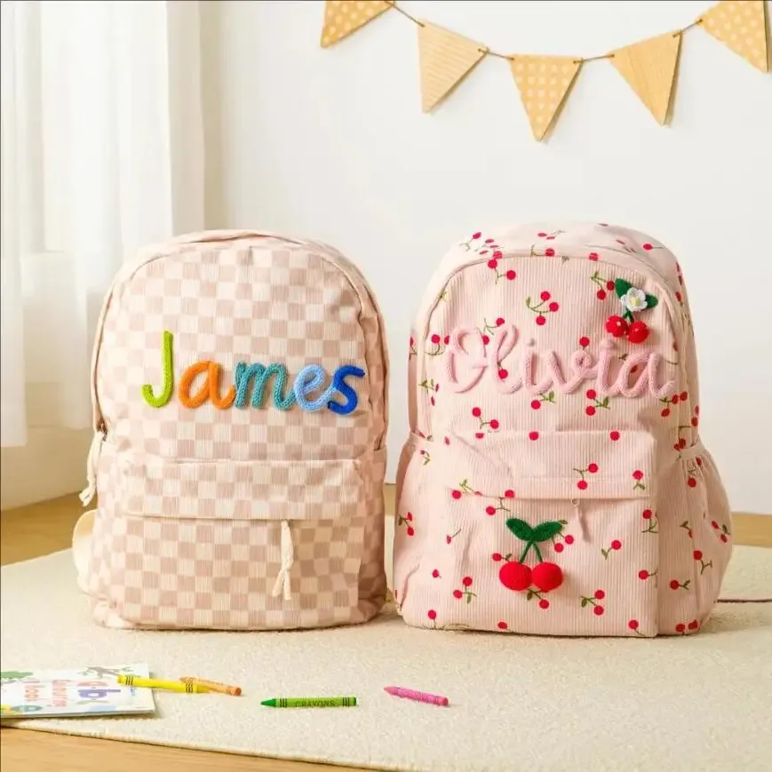 sac à dos mignon personnalisé pour enfants, design unique, décoration multicolore, sac d'escalade de voyage, cadeaux, nom personnalisé pour enfant, 2025