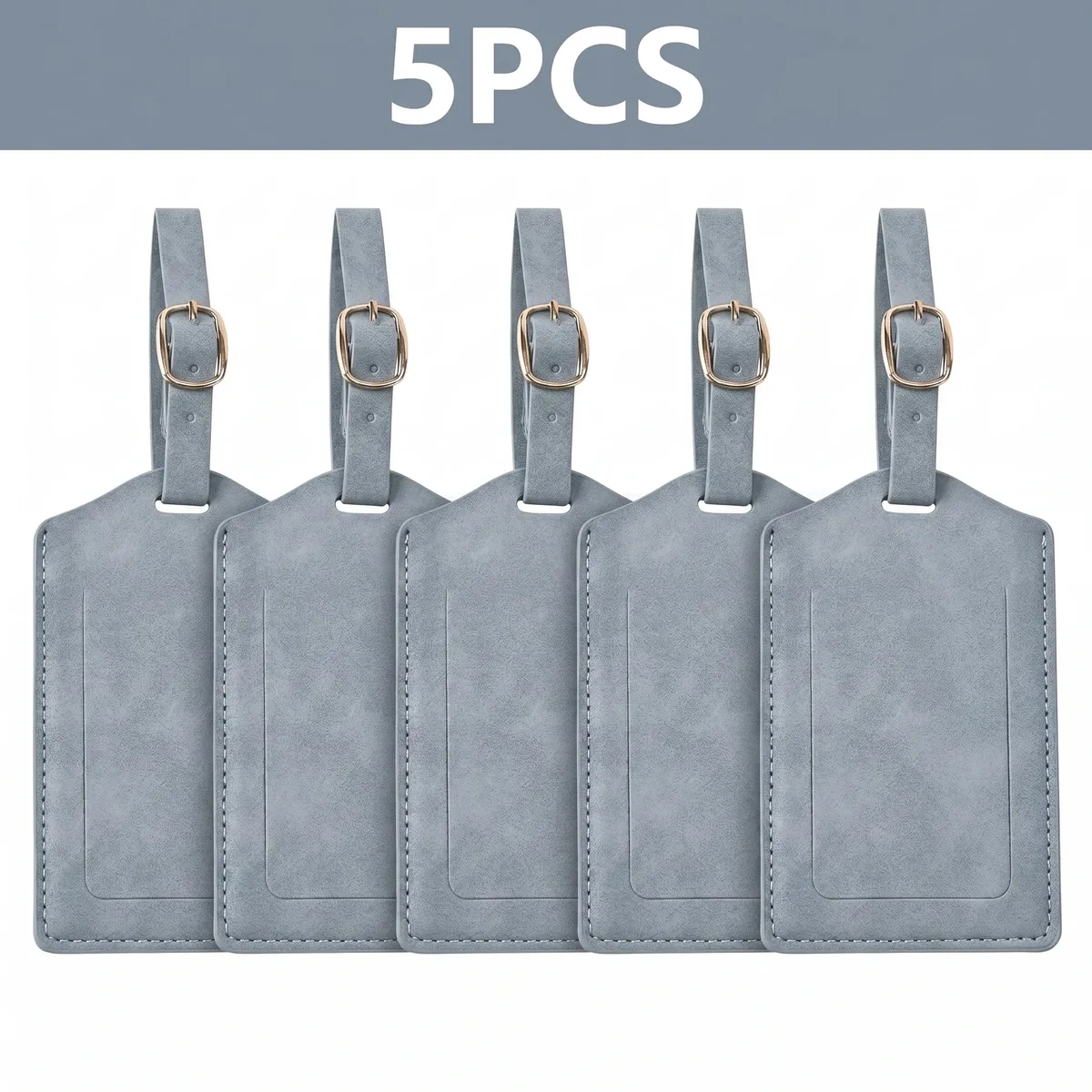étiquettes de bagage en cuir pu, 3/5/8/10 pièces, avec boucle métallique réglable, anti-perte, étiquette d'identification de valise, étiquettes de bagage de voyage colorées