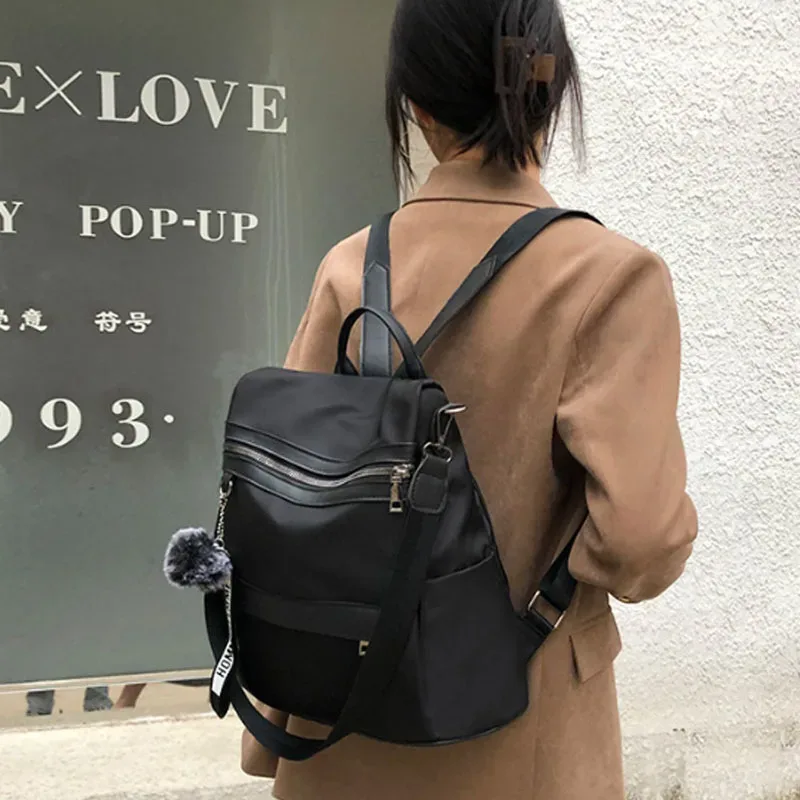 sac à dos antivol 3 en 1 de haute qualité pour femmes, sacs à bandoulière oxford imperméables, sacs d'école pour adolescentes, sac de voyage