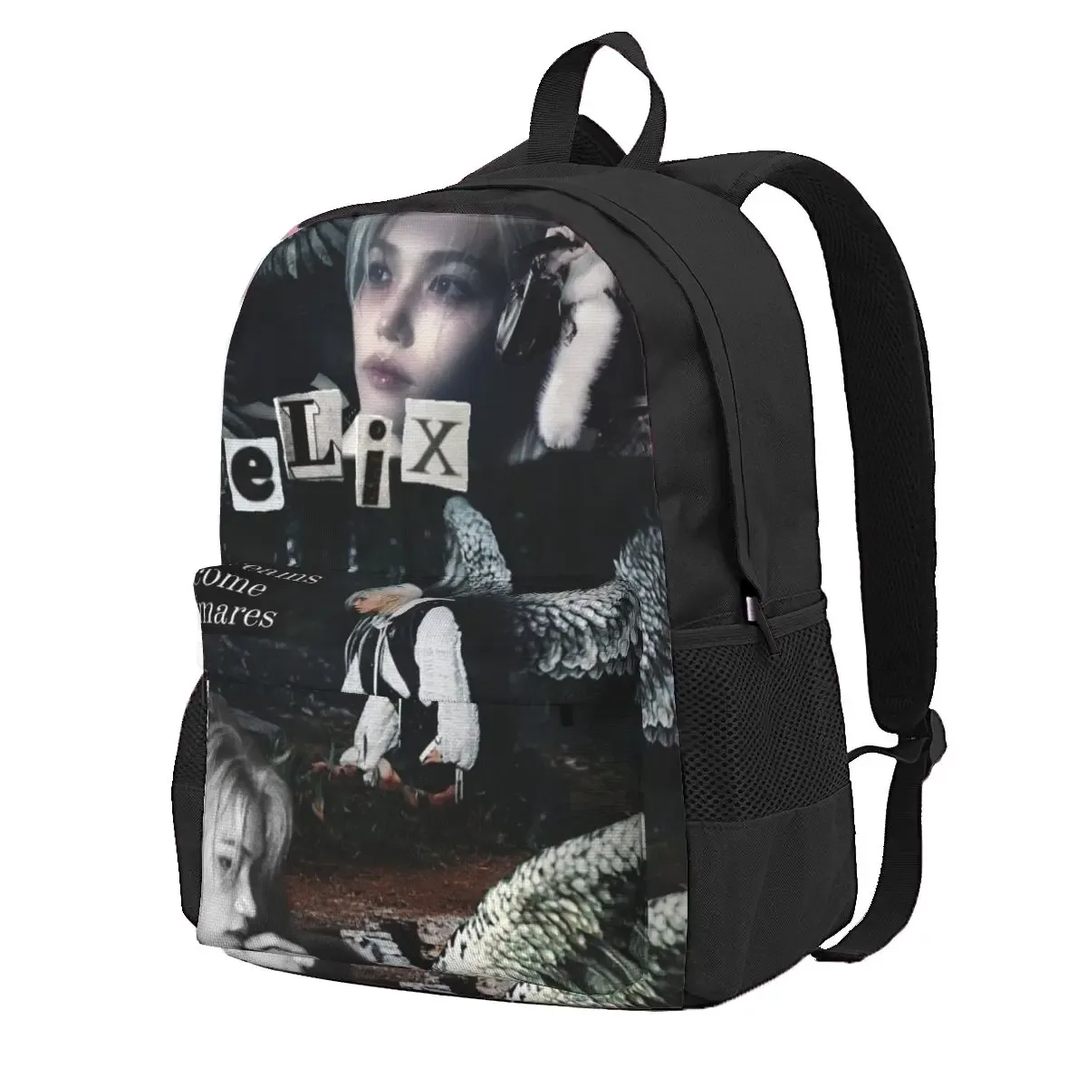 felix coréen kpop chanteur sacs à dos garçons filles bookbag grande capacité enfants sacs d'école ordinateur portable sac à dos sac à bandoulière