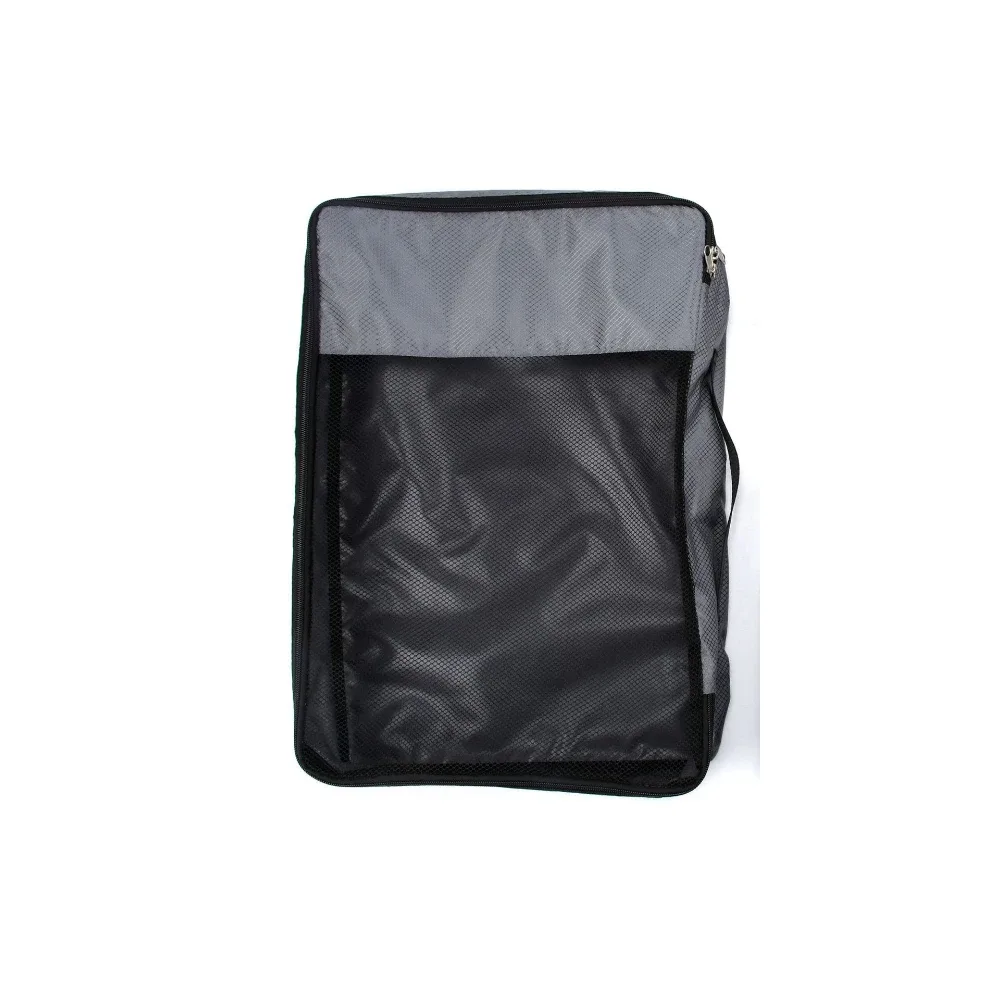 organisateur voyage rangement tissu oxford maille compression minimaliste rouge gris bandes rectangle étanche leger usage voyage