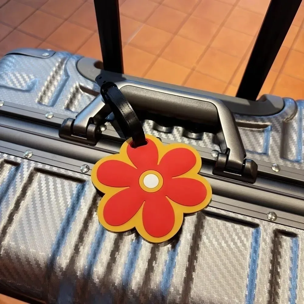 étiquette de bagage à motif floral tendance, étiquettes d'embarquement anti-perte, étiquette de bagage réglable et portable pour hommes et femmes