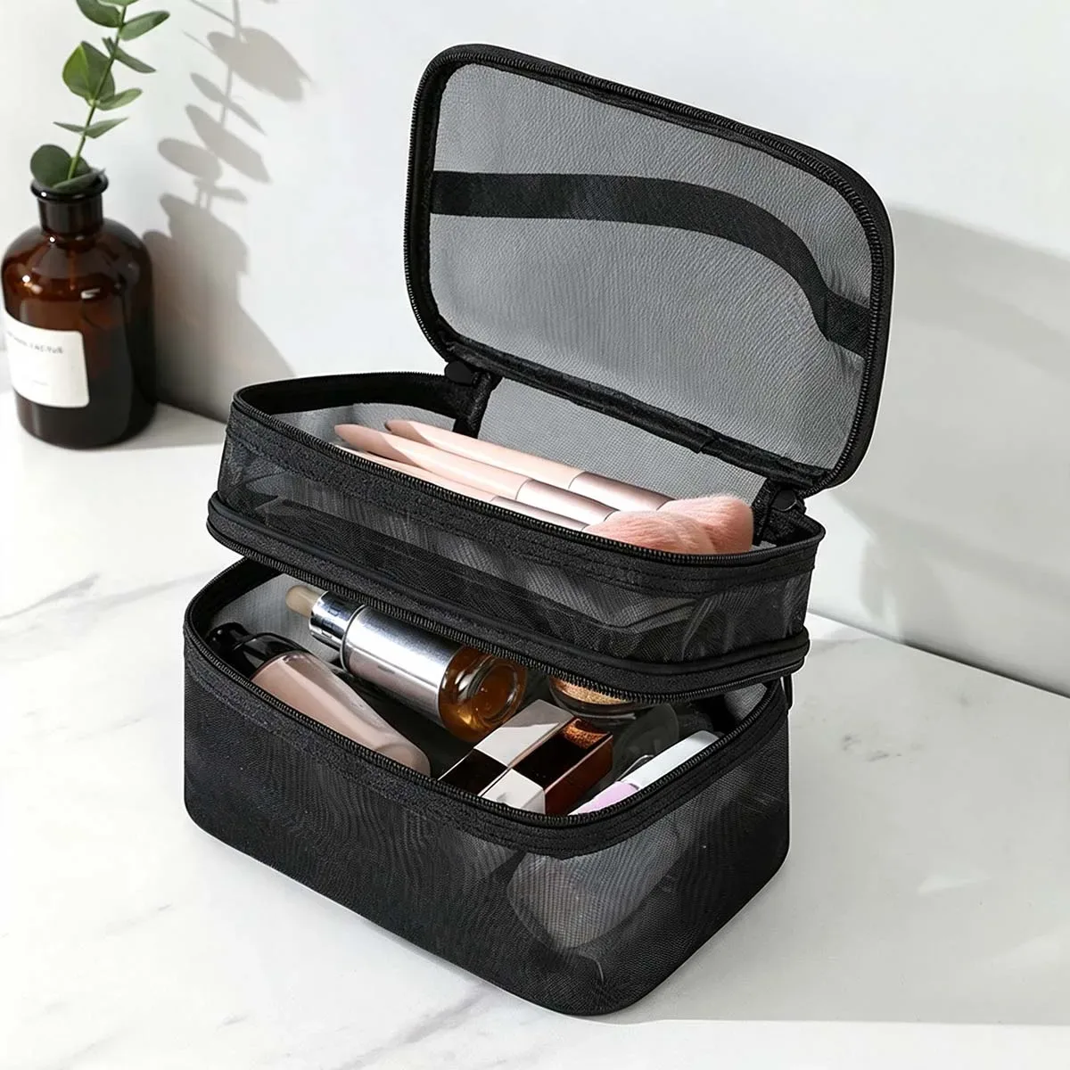 sac de rangement en maille de grande capacité, sac de tri pour cosmétiques/articles de toilette, voyage, rentrée scolaire, noël, cadeau de vacances