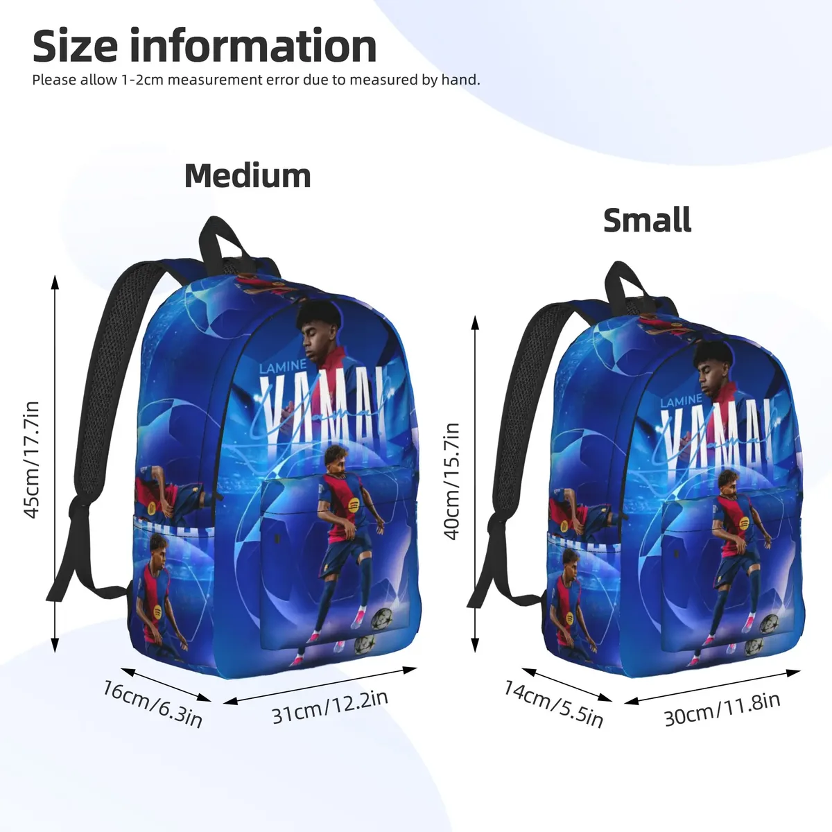 sac à dos lamine y-yamal pour hommes, femmes, adolescents, étudiants, randonnée, voyage, sac à dos de jour, star du football, sacs en toile pour ordinateur portable, extérieur