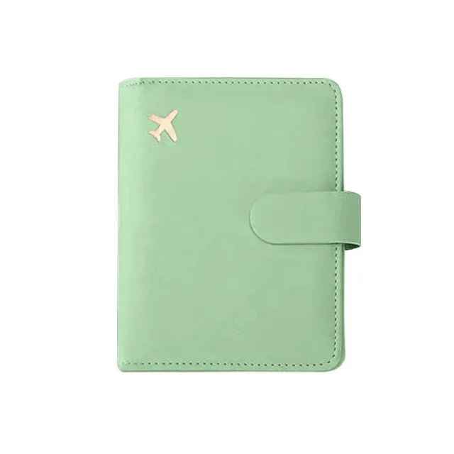 porte-passeport en cuir couvre étui étanche voyage carte de crédit portefeuille mignon passeport livre pour femmes/hommes boucle passeport couverture
