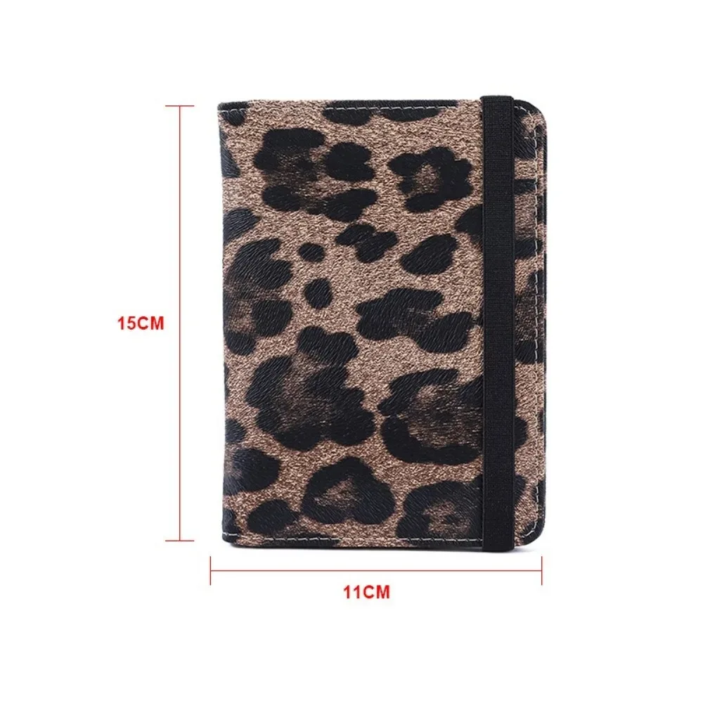 porte-passeport en pu, étanche, plusieurs fentes pour cartes, housse pour passeport, sacs de protection pour billets léopard marron, accessoires de voyage