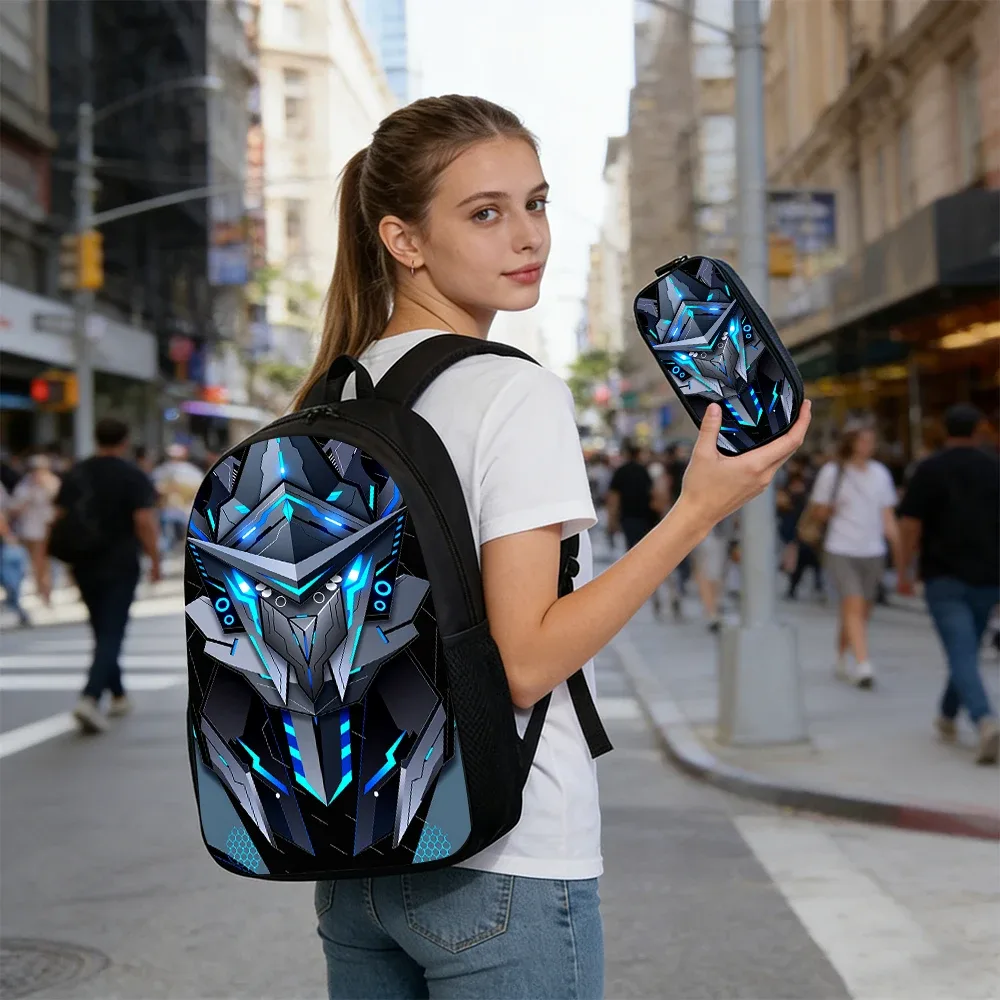ensemble de sacs à dos graphiques robotisés 1/2/3/4/5 pièces | idéal pour l'école et les déplacements quotidiens