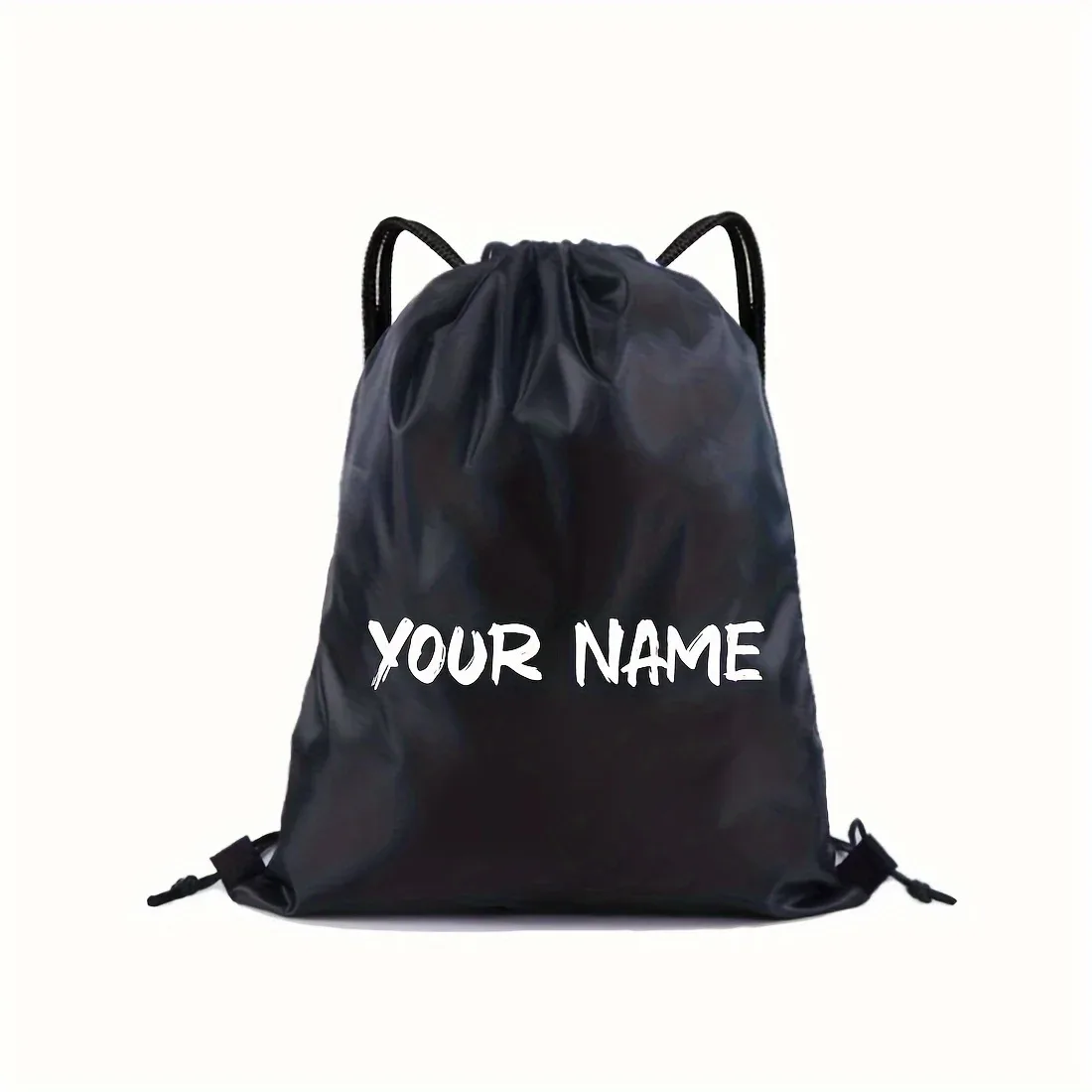 sac à dos personnalisé avec cordon de serrage, 1 pièce, nom/texte personnalisé créatif, sac de rangement durable avec cordon de serrage