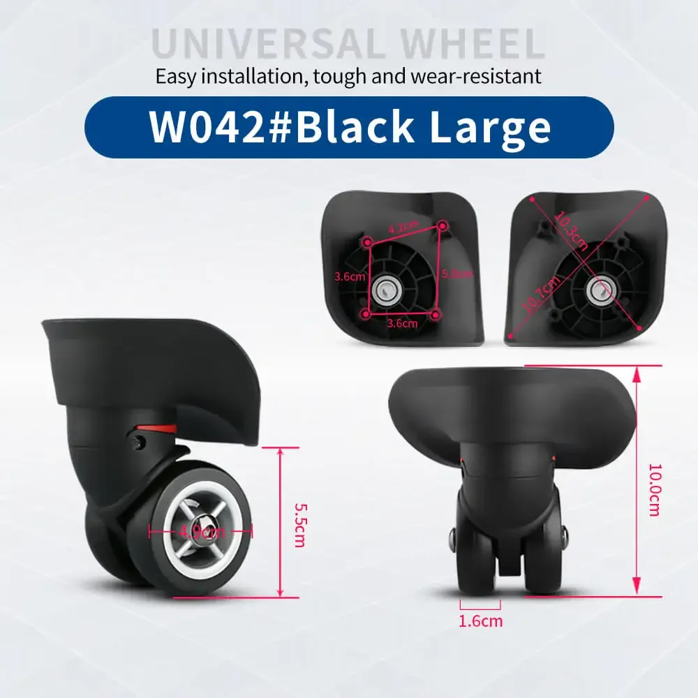 roue universelle silencieuse hongsheng pour valise, accessoires de remplacement et réparation de roues de valise à roulettes avec serrure à combinaison