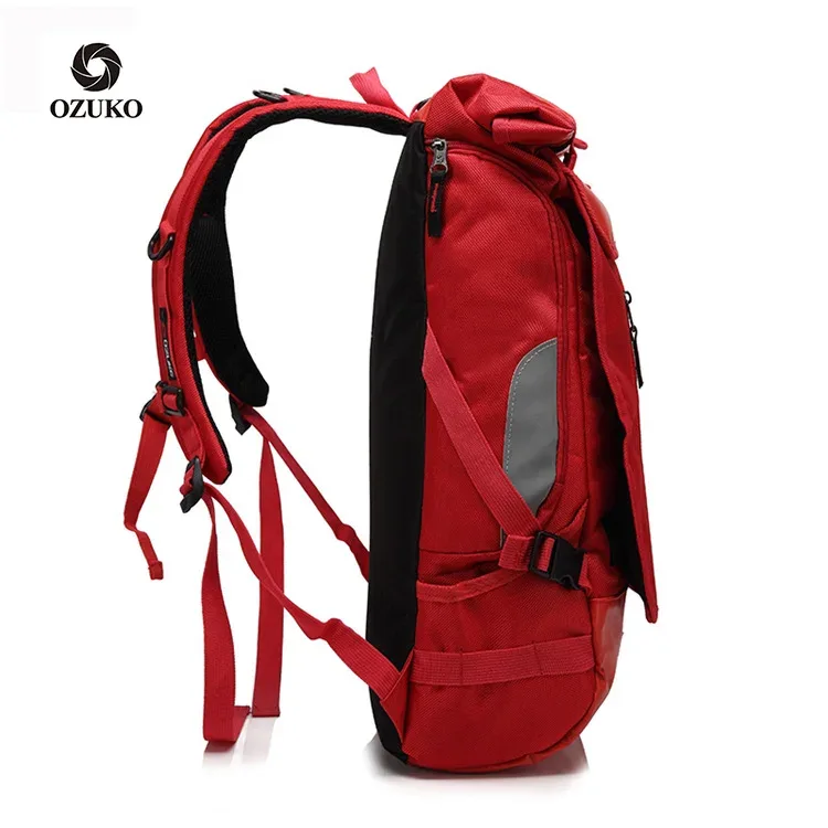 ozuko sac à dos hommes 15.6 pouces ordinateur portable hydrofuge cartable pour adolescent décontracté étudiant sacs à dos mâle voyage mochila mode