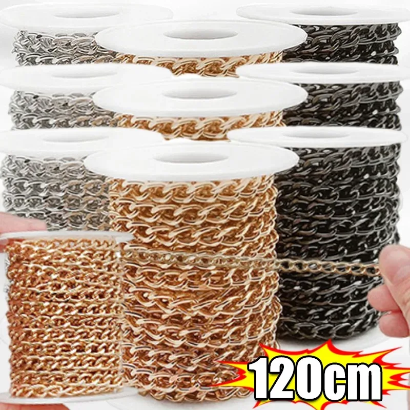 120cm nouveau sac chaîne accessoires sac à bandoulière sangle ne se décolore pas étendu métal sac à dos chaîne sac à bandoulière chaîne décoration