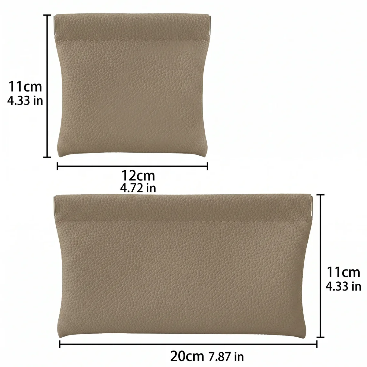mini sac à main de voyage en cuir pu à fermeture automatique, sans fermeture éclair, pochette de rangement multifonctionnelle pour clés, écouteurs, cartes, organisateur de sac à main pour hommes et femmes