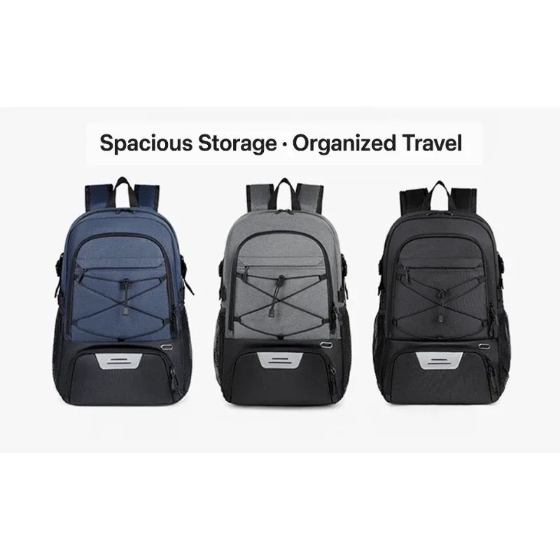 sac de sport à bande réfléchissante pour ordinateur portable 15.6 pouces, pour hommes et femmes, sac à dos de basket-ball de sport 35l avec compartiment à chaussures