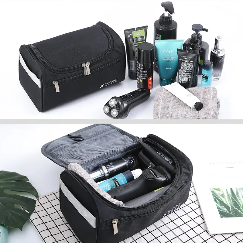 organisateur de trousse de toilette de voyage suspendue et kit dopp d'hygiène de salle de bain avec crochet pour accessoires de voyage articles de toilette salle de bain shavin
