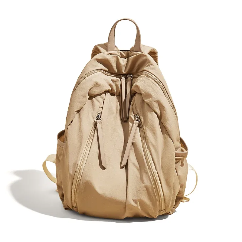 foxer-sac à dos en tissu de coton imperméable pour femme, sac à dos solide simple pour document, sac d'école pour ordinateur portable, sac de livre de voyage pour adolescente, mode