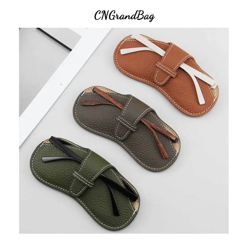 étui à lunettes en cuir véritable personnalisé, sac à lunettes portable pour myopie, sac de rangement pour lunettes de soleil, housse de protection simple, mode gratuite